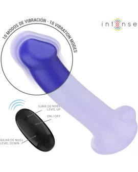 INTENSE - VICTORIA VIBRATOR MIT SAUGNAPF 10 VIBRATIONEN DUNKELBLAU FERNBEDIENUNG