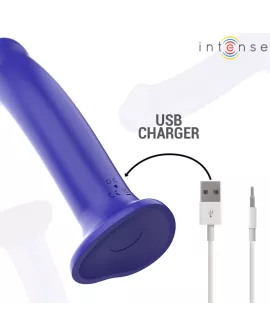 INTENSE - VICTORIA VIBRATOR MIT SAUGNAPF 10 VIBRATIONEN DUNKELBLAU FERNBEDIENUNG