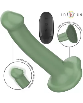 INTENSE - BECCA VIBRATOR MIT SAUGNÄPFEN 10 VIBRATIONEN GRÜN FERNBEDIENUNG