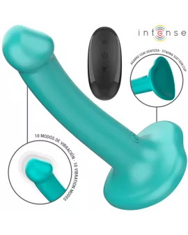 INTENSE - KATIE VIBRATOR MIT SAUGNÄPFEN 10 VIBRATIONEN BLAU FERNBEDIENUNG