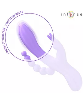 INTENSE - MIKO DREIFACH-VIBRATOR RABBIT & STIMULATOR & ANAL 7 VIBRATIONEN LILA