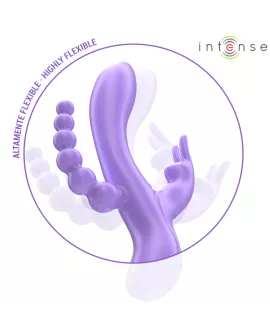 INTENSE - MIKO DREIFACHVIBRATOR RABBIT & STIMULATOR & ANAL 7 VIBRATIONEN LILA