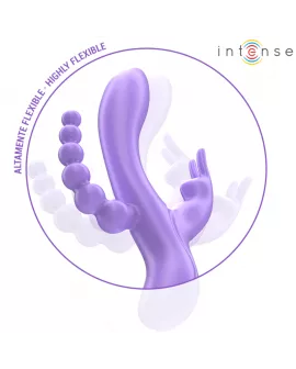 INTENSE - MIKO DREIFACH-VIBRATOR RABBIT & STIMULATOR & ANAL 7 VIBRATIONEN LILA