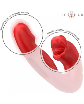 Intense Nathy Doppeld Vibrator mit Stimulierendem Mund - Rot