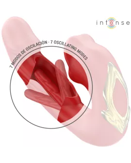 Intense Nathy Doppeld Vibrator mit Stimulierendem Mund - Rot