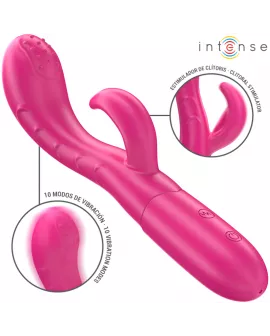 INTENSE - AMARA VIBRATOR MIT STIMULIERENDER ZUNGE 10 VIBRATIONEN ROSA