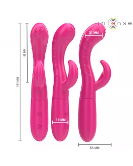 INTENSE - AMARA VIBRATOR MIT STIMULIERENDER ZUNGE 10 VIBRATIONEN ROSA