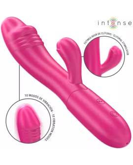 INTENSE - IVY FLEXIBLER VIBRATOR 10 VIBRATIONEN MIT STIMULIERENDER ZUNGE ROSA