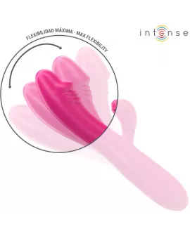 INTENSE - IVY FLEXIBLER VIBRATOR 10 VIBRATIONEN MIT STIMULIERENDER ZUNGE ROSA
