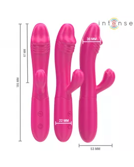 INTENSE - IVY FLEXIBLER VIBRATOR 10 VIBRATIONEN MIT STIMULIERENDER ZUNGE ROSA