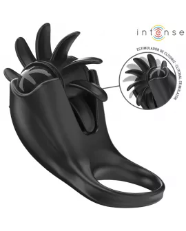 INTENSE - MABEL VIBRATIONSRING 10 VIBRATIONEN MIT KLITORISSTIMULATOR SCHWARZ