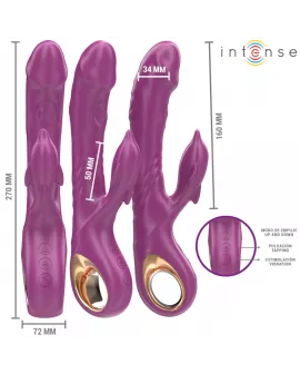 INTENSE - HALLE MULTIFUNKTIONSVIBRATOR MIT DELFIN-STIMULIERENDER ZUNGE LILA
