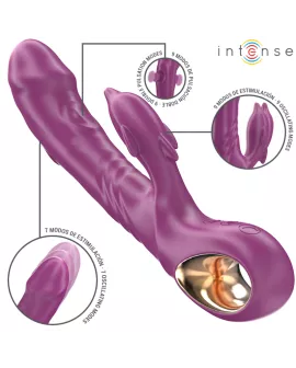INTENSE - HALLE MULTIFUNKTIONSVIBRATOR MIT DELFIN-STIMULIERENDER ZUNGE LILA