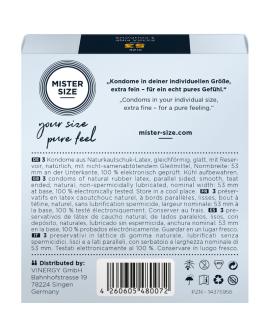 Mister Size Kondom Größe M 53 mm - 3 Einheiten