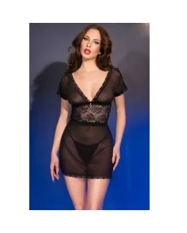 CHILIROSE CR 4830 - Sexy Babydoll Schwarz Größe L