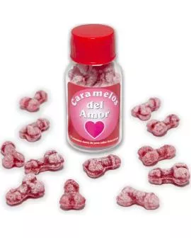 Diablo Picante - Penisförmige Liebesbonbons Erdbeere/Kirsche