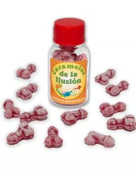 Diablo Picante - 12 penisförmige Bonbons Erdbeere/Kirsche