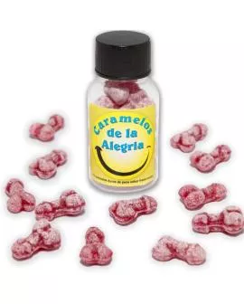 Diablo Picante - 12 Penisförmige Joy-Bonbons Erdbeere/Kirsche