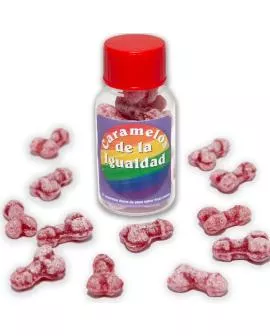 Diablo Picante - 12 Erdbeer-Kirsch-Penis-Bonbons für Gleichheit