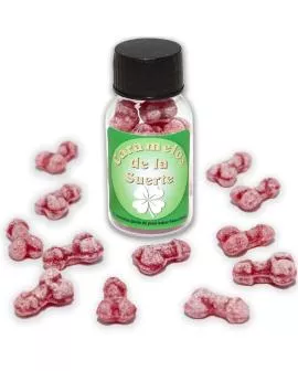 Diablo Picante - 12 penisförmige Bonbons Erdbeere/Kirsche