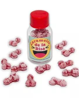 Diablo Picante - 12 Penisförmige Lachbonbons Erdbeere/Kirsche