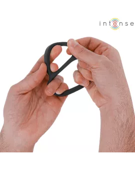 Intense - Bobby Doppelter Silikon-Penisring Schwarz