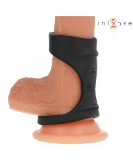 INTENSE - THEO DOPPELTER PENISRING AUS SILIKON SCHWARZ MODELL 3