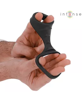Intense Theo - Doppelter Peniring Silikon Schwarz Modell 3