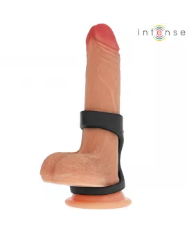 INTENSE - THEO DOPPELTER PENISRING AUS SILIKON SCHWARZ MODELL 3
