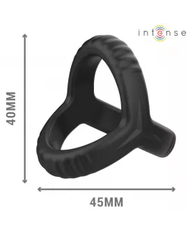 INTENSE - CARSON DOPPELTER PENISRING AUS SILIKON SCHWARZ MODELL 4