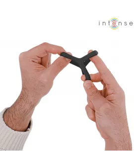 INTENSE - CARSON DOPPELTER PENISRING AUS SILIKON SCHWARZ MODELL 4