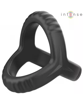 INTENSE - CARSON DOPPELTER PENISRING AUS SILIKON SCHWARZ MODELL 4