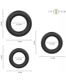 INTENSE - HUGH 3 BASIC PENISRINGE AUS SILIKON SCHWARZ