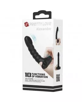PRETTY LOVE - ALEXANDER FINGERVIBRATOR 10 VIBRATIONEN SCHWARZ