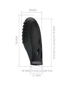Pretty Love - Gilo Silikon-Fingervibrator Schwarz