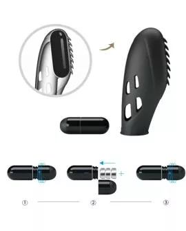 Pretty Love - Gilo Silikon-Fingervibrator Schwarz