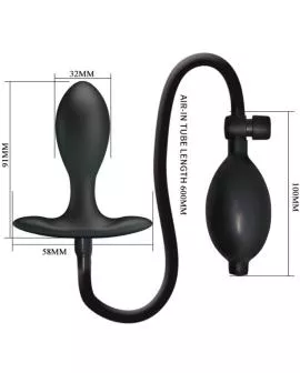 PRETTY LOVE - AUFBLASBARER ANALSTECKER SCHWARZ