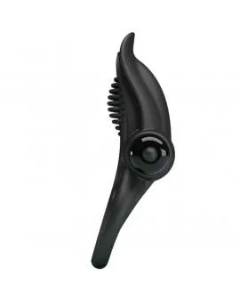 PRETTY LOVE - DOPPELTER VIBRATIONSRING + KLITORISSTIMULATOR 10 VIBRATIONEN SCHWARZ