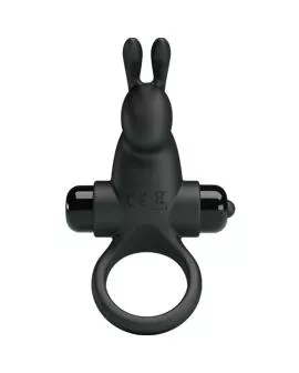 PRETTY LOVE - VIBRATIONSRING + RABBIT-KLITORIS-STIMULATOR 10 VIBRATIONEN SCHWARZ