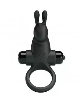 PRETTY LOVE - VIBRATIONSRING + RABBIT-KLITORIS-STIMULATOR 10 VIBRATIONEN SCHWARZ