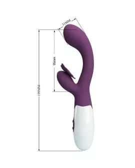 PRETTY LOVE - BUTTERFLY KISS RABBIT VIBRATOR & G-SPOT STIMULATOR LILA