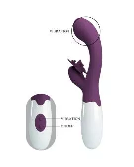 PRETTY LOVE - BUTTERFLY KISS RABBIT VIBRATOR & G-SPOT STIMULATOR LILA