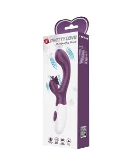 PRETTY LOVE - BUTTERFLY KISS RABBIT VIBRATOR & G-SPOT STIMULATOR LILA