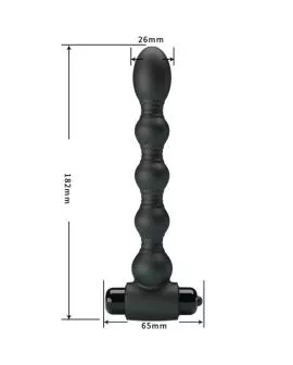 Pretty Love Lynn Silikon Anal Plug - 10 Vibrationen Schwarz