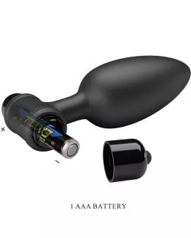 PRETTY LOVE - VIBRA BUTT PLUG 2 ANAL PLUG 10 VIBRATIONEN SCHWARZ