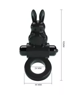PRETTY LOVE - AUFREGENDER RING RABBIT VIBRATORRING 10 VIBRATIONEN SCHWARZ