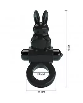 PRETTY LOVE - AUFREGENDER RING RABBIT VIBRATORRING 10 VIBRATIONEN SCHWARZ