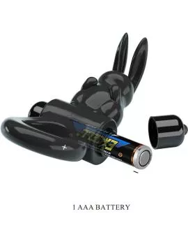 PRETTY LOVE - AUFREGENDER RING RABBIT VIBRATORRING 10 VIBRATIONEN SCHWARZ