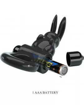 PRETTY LOVE - AUFREGENDER RING RABBIT VIBRATORRING 10 VIBRATIONEN SCHWARZ