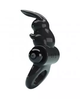 PRETTY LOVE - AUFREGENDER RING RABBIT VIBRATORRING 10 VIBRATIONEN SCHWARZ